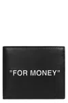 Off-white Leather Flap-over Wallet In Black