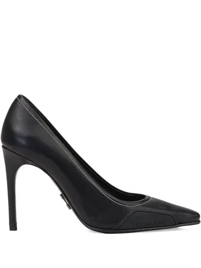 OFF-WHITE LEATHER HEELED PUMPS