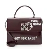 Off-white Leather Jitney 2.8 Bag In Purple