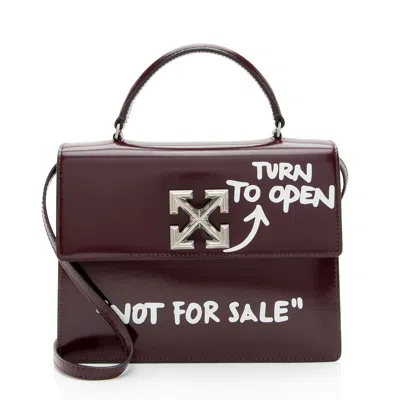 Off-white Leather Jitney 2.8 Bag In Purple