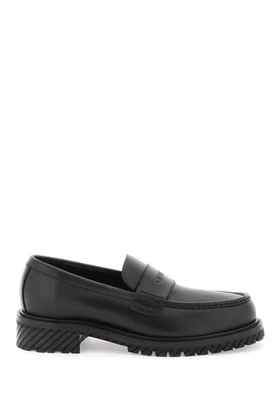 OFF-WHITE LEATHER LOAFERS FOR