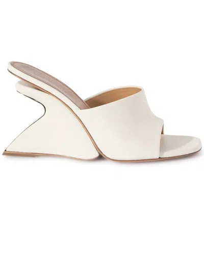Off-white Jug Wedge-heel Leather Mules In White