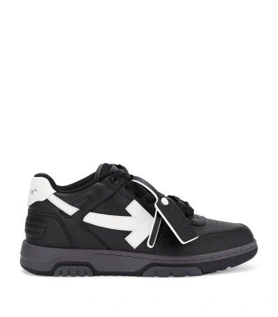 Off-white Leather Out Of Office Sneakers In Black