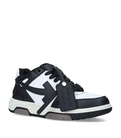 Off-white Leather Out Of Office Sneakers In Grey