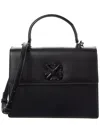 Off-white ™ Leather Shoulder Bag (authentic Pre-loved) In Black