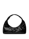 Off-white Arcade Slouch Leather Shoulder Bag In Black