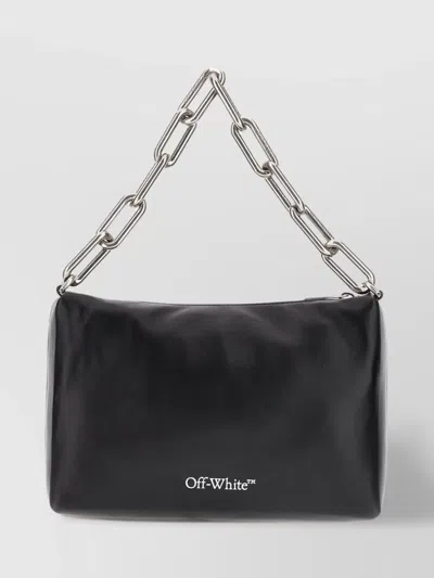 Off-white Leather Shoulder Bag Chain Strap