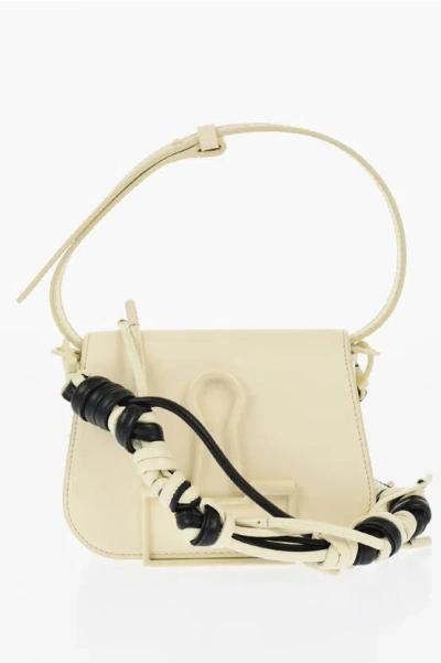 Off-white Leather Skeleton Binder Shoulder Bag In Multi
