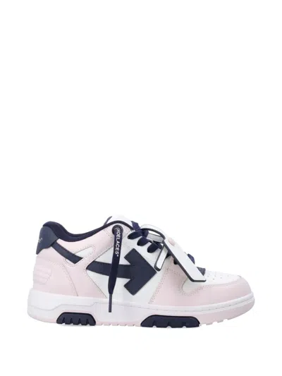 Off-white Leather Sneakers In Pink