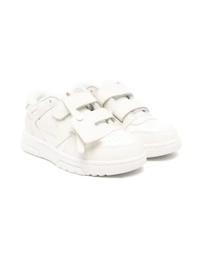 Off-white Kids' Leather Trainers In Neutrals