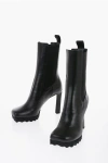Off-white Calf Leather Sponge Heel Boots