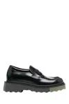 Off-white Leather Sponge Loafers In White