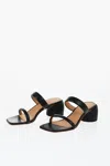 Off-white Off White Woman Black Leather Spring Mules In Black