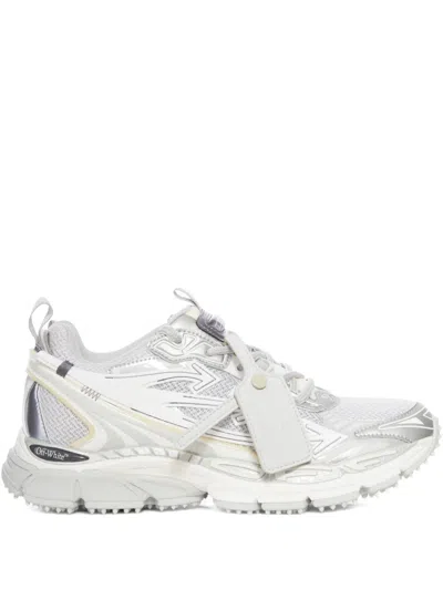 Off-white Leather-tag Lace-up Sneakers In White
