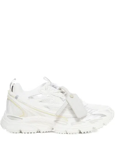Off-white Leather-tag Lace-up Sneakers In White
