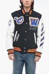 Off-white Black Oversized Bomber Jacket In Black