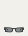 Off-white Lecce Acetate Rectangle Sunglasses In Black