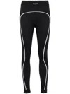 Off-white Logo-embroidered Seamless Performance Leggings