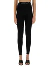 Off-white Off White Leggings With Logo Band In Black