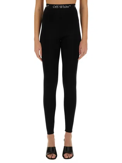 OFF-WHITE LEGGINGS WITH LOGO