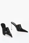 Off-white Letaher Allen Pointed Mules Heel 10 Cm In Black