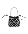 Off-white Crystal-skull Leather Tote Bag In Black