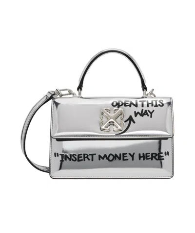 Off-white Letter Detail Shoulder Bag In Gray