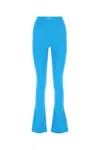 Off-white Light Blue Light Blue High Waisted Flared Leggings In Light Blue