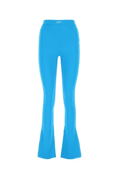 OFF-WHITE LIGHT BLUE FLARED LEGGINGS
