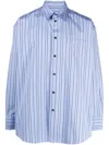 Off-white Man Shirt Sky Blue Size S Cotton In Light Blue