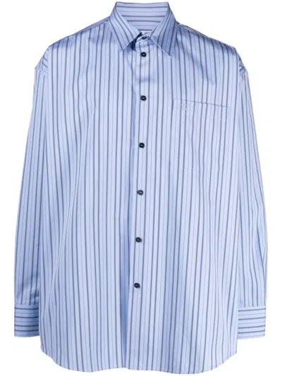OFF-WHITE BLUE STRIPED SHIRT