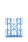 Off-white Light-blue Metal Magazine Holder In Lightblue