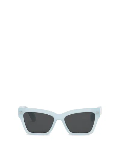 Off-white Light Blue Sunglasses For Men
