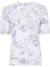 Off-white Light Blue Fresco-print T-shirt In Blue