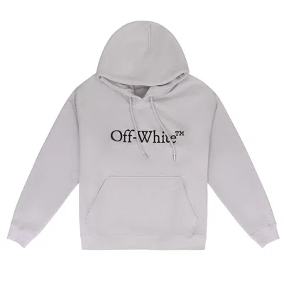 Pre-owned Off-white Light Stone Big Bookish Skate Hoodie 'grey' | Men's Size M In Gray