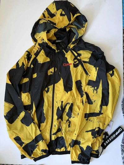 Pre-owned Off-white Light Wr Jacket With Detract Sleeves In Yellow/black
