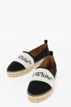 Off-white Logo Linen And Cotton Espadrilles In Black