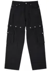 OFF-WHITE LINEN CARGO TROUSERS