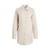 OFF-WHITE LINEN JACQUARD OVERSHIRT