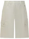 Off-white Men's Linen Safari Cargo Shorts