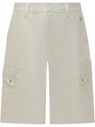 OFF-WHITE LINEN SHORTS