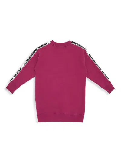 Off-white Kids' Little Girl's & Girl's Logo Band Crewneck Sweatshirt In Dark Burgundy