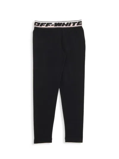 Off-white Kids' Little Girl's & Girl's Logo Band Leggings In Black