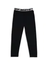 Off-white Little Girl's & Girl's Logo Leggings In Black