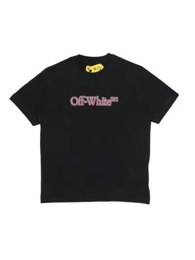 Off-white Kids' Little Girl's & Girl's Logo T-shirt In Black Fuchsia