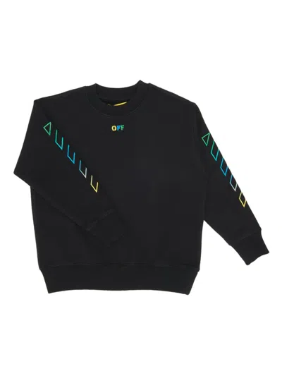 Off-white Arrow Rainbow Sweatshirt In Black Multi