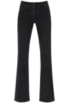 OFF-WHITE LIVED-IN BLACK BOOTCUT JEANS FOR WOMEN