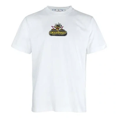 Off-white Logo Alphabet Printing Arrow Short Sleeve White