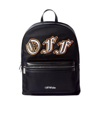 Off-white Logo-appliqué Backpack In Black