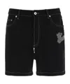 Off-white Off White™ Black Cotton Short With Logo In Black